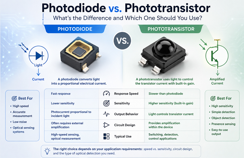 Photodiode vs. Phototransistor: What’s the Difference and Which One Should You Use?